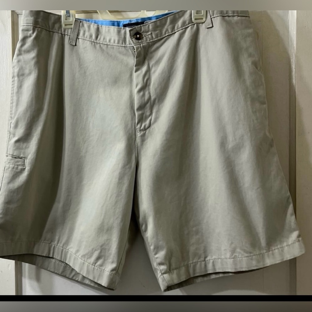 Saddlebred Light Khaki Flat Front Shorts - Picture 2 of 5